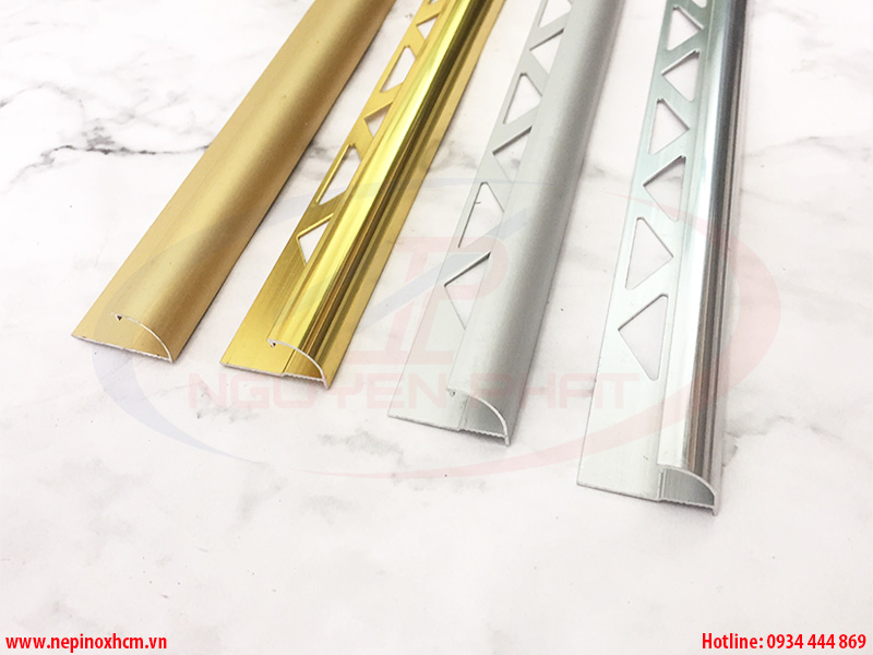 Kích thước nẹp nhôm ốp góc gạch
