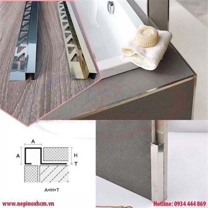 NẸP INOX BO VUÔNG GÓC GẠCH 10MM